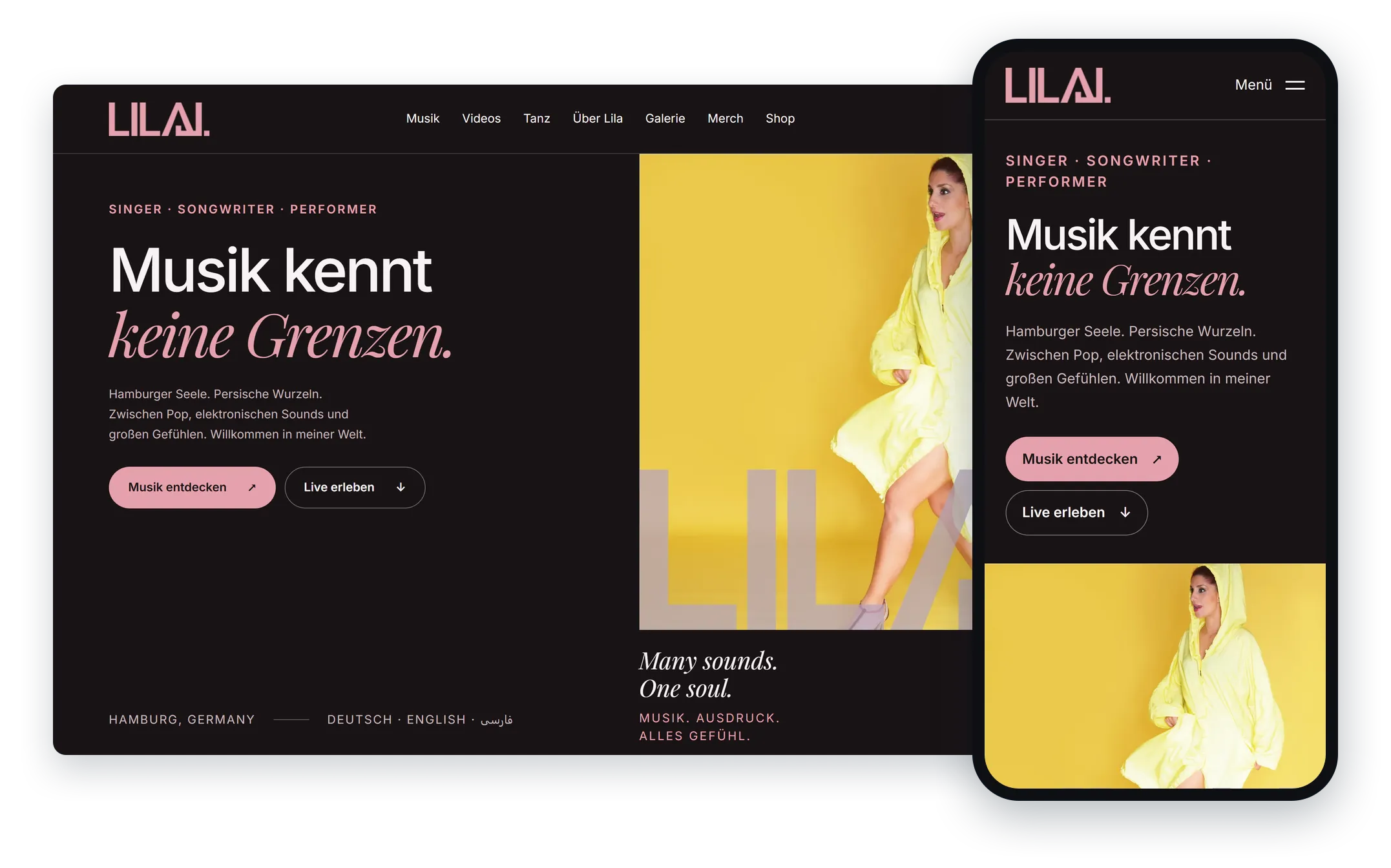 Neue Kundenwebseite: Lila J